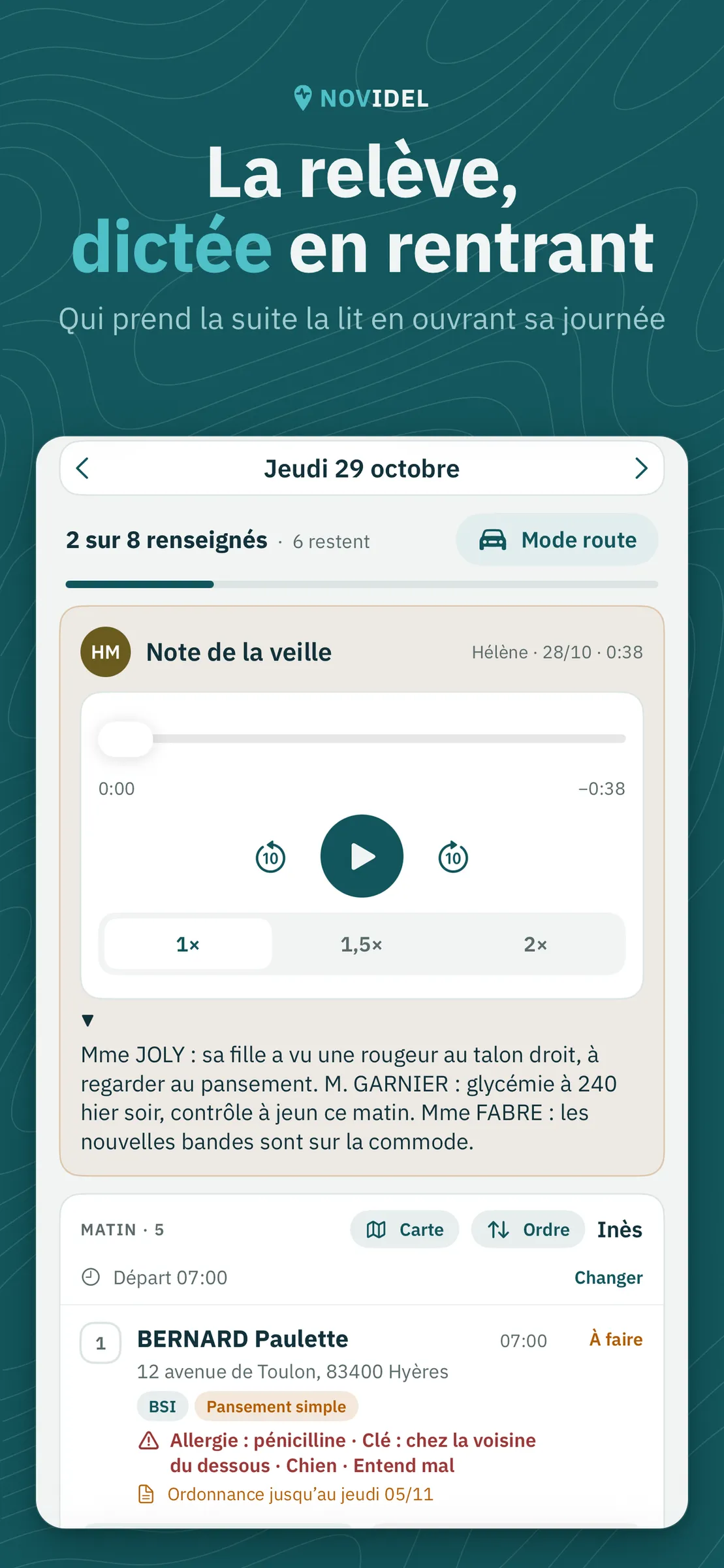 Novidel sur iPhone : la relève dictée, avec la note de la veille