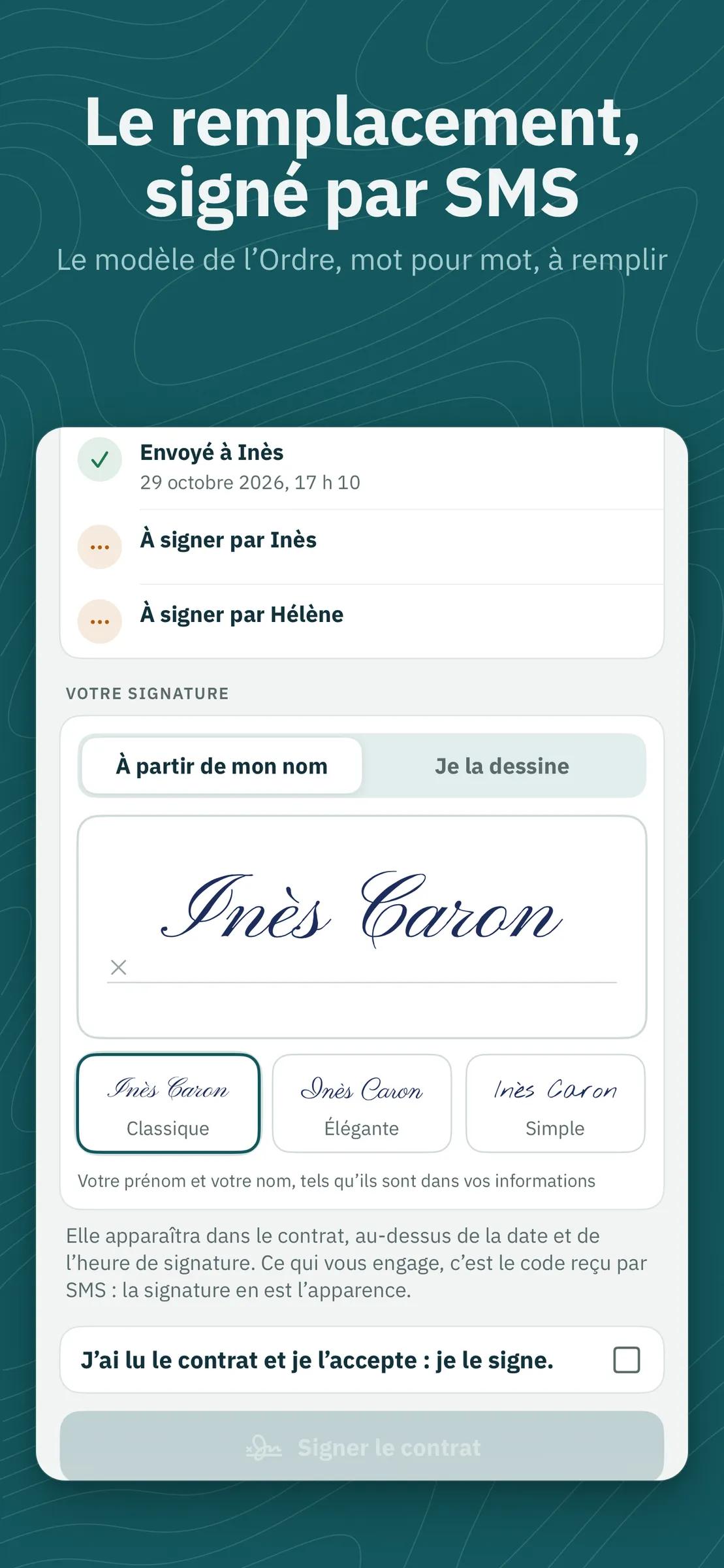 Novidel sur iPhone : signature du contrat de remplacement